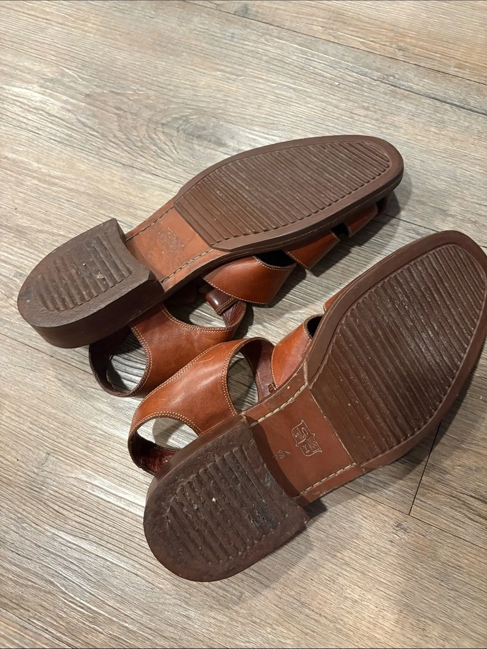 Cole Haan Men’s Tan Brown Leather Fisherman Sandals
